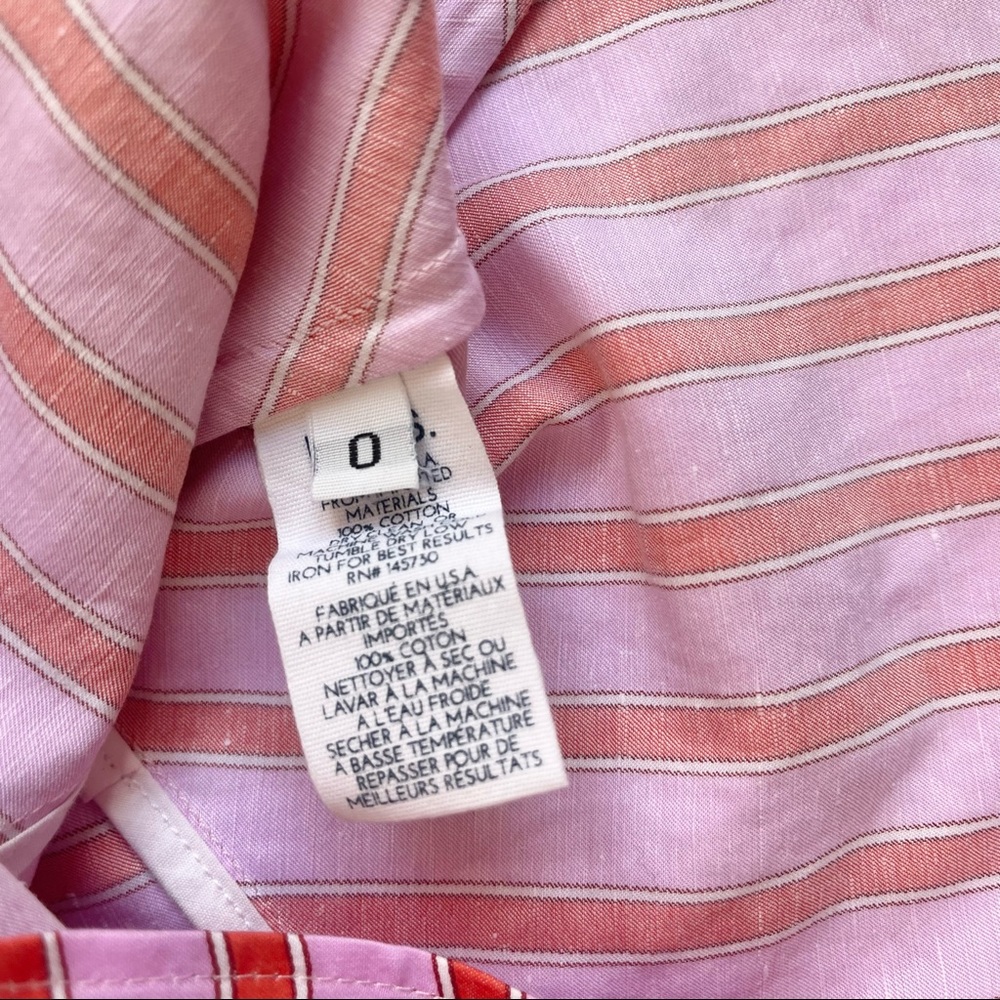MDS Stripes Pink/Orange Ruffle Tank - Picture 5 of 7